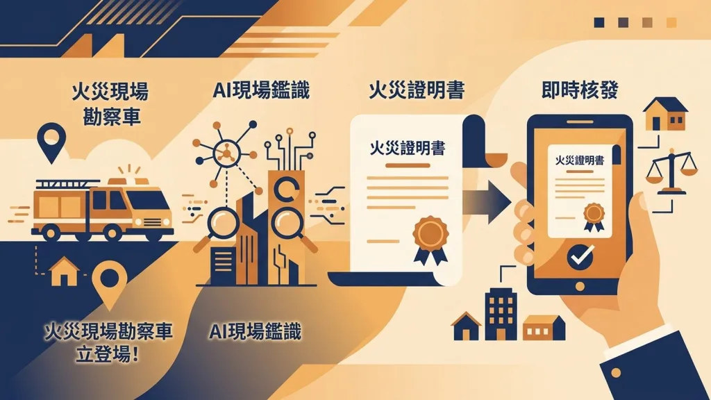 火災現場勘察車登場！AI現場鑑識與即時核發火災證明書全解析